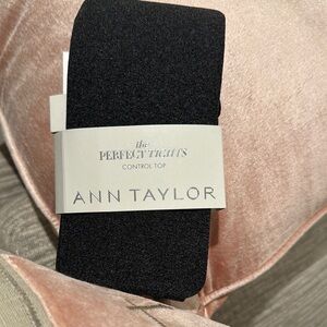 Ann Taylor Black Control Top Tights
